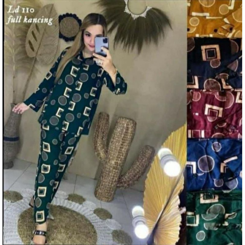 (BISA COD)  SETELAN TIE DYE MOTIF KOTAK/ONE SET DEWASA/SETELAN PANJANG/SETELAN WANITA MURAH MERIAH