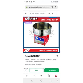 mesin gulali arum manis fomac