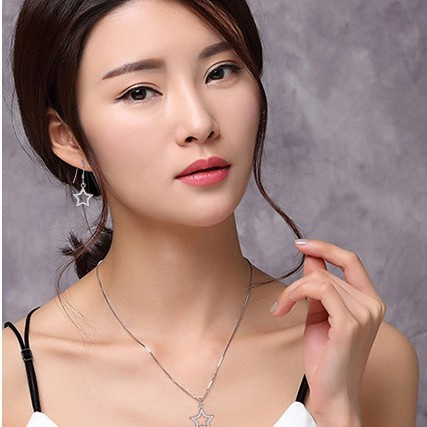 925 Perak Perempuan Liontin Anting-Anting Gaya Korea Bulat Square Segitiga XINGX Fashion Ornamen