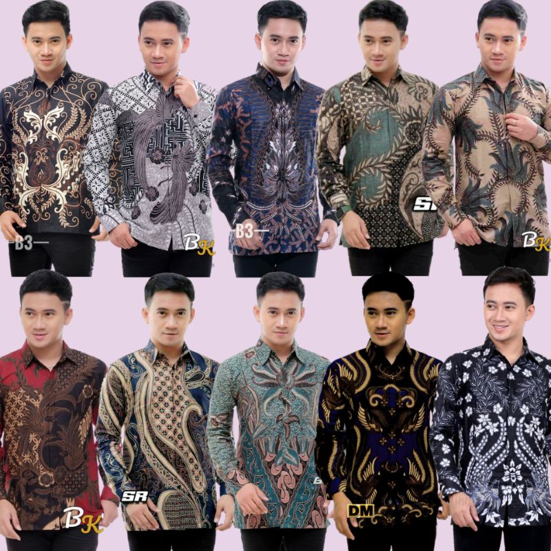 KEMEJA BATIK PRIA LENGAN PANJANG SIZE M L XL XXL BSWART Batik NAKULA HRB026 kenango hem panjang padi