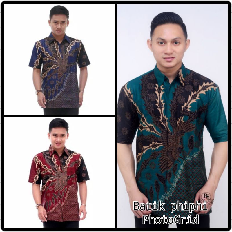 Kemeja Batik Pria Lengan Pendek Cendrawasih Size M, L, XL, XXL ( ORIGINAL )