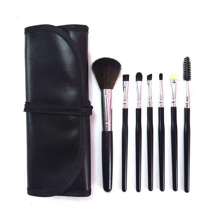 set brush kosmetik/makeup bulu nilon gagang plastik 6pcs