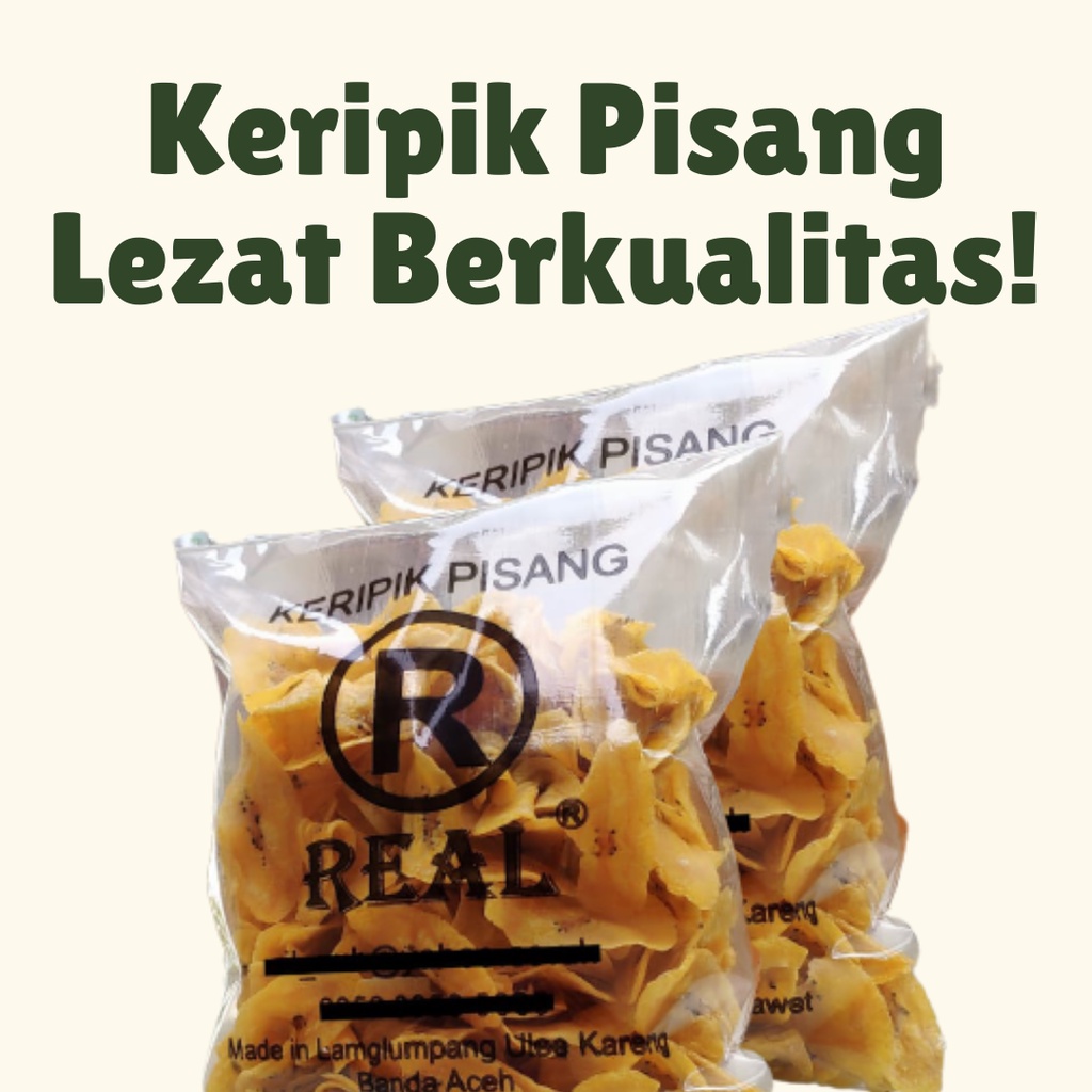 

Keripik Pisang Aceh Berkualitas 250 g / Kripik / Makanan Ringan / Renyah / Lampung