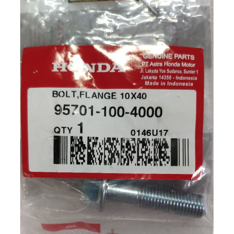 Bolt Flange 10X40 Ori Honda 957011004000