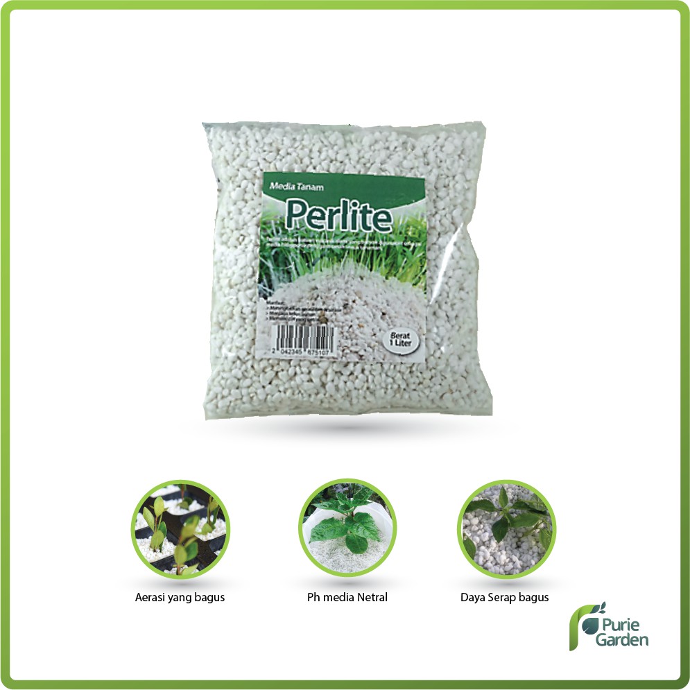 Perlite Media Tanam Hidroponik 1Liter PG SBY