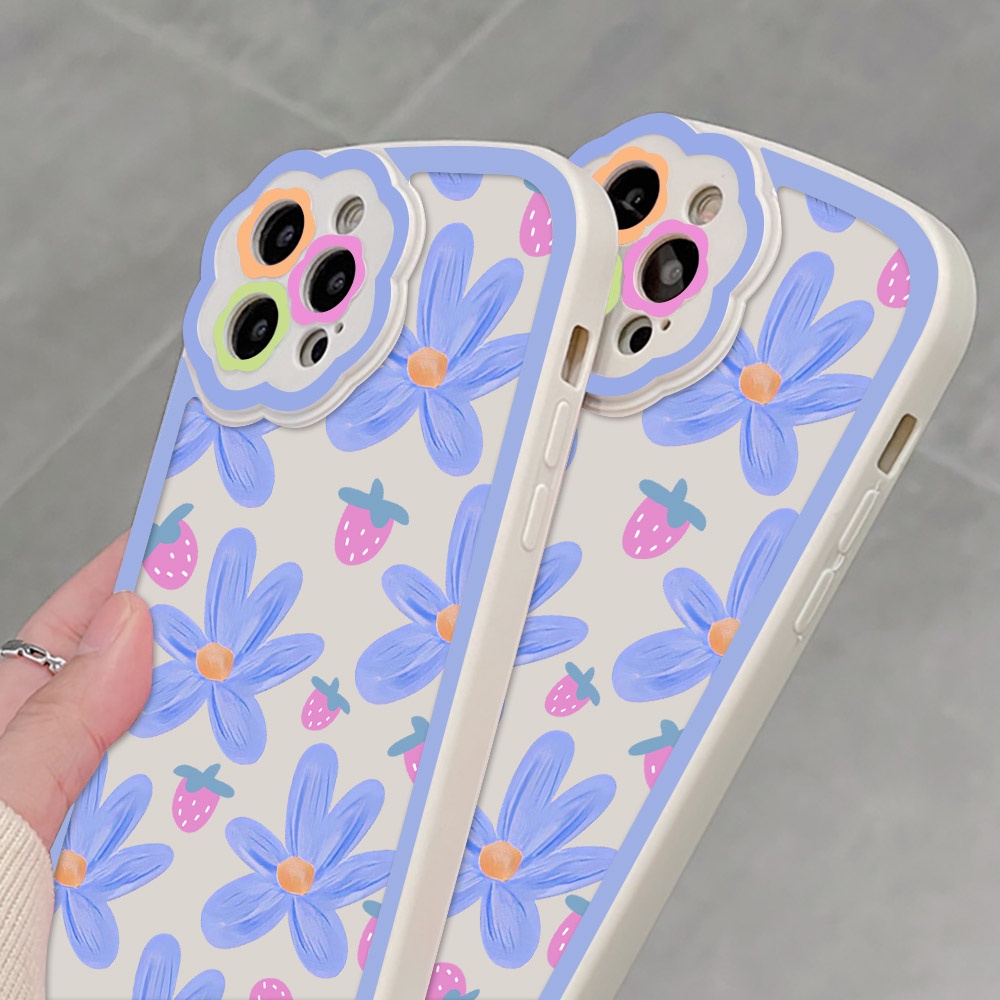 Soft Case Silikon Motif Bunga Untuk iPhone 11 Pro Max 12 Pro Max 13 Pro Max XR X XS Max