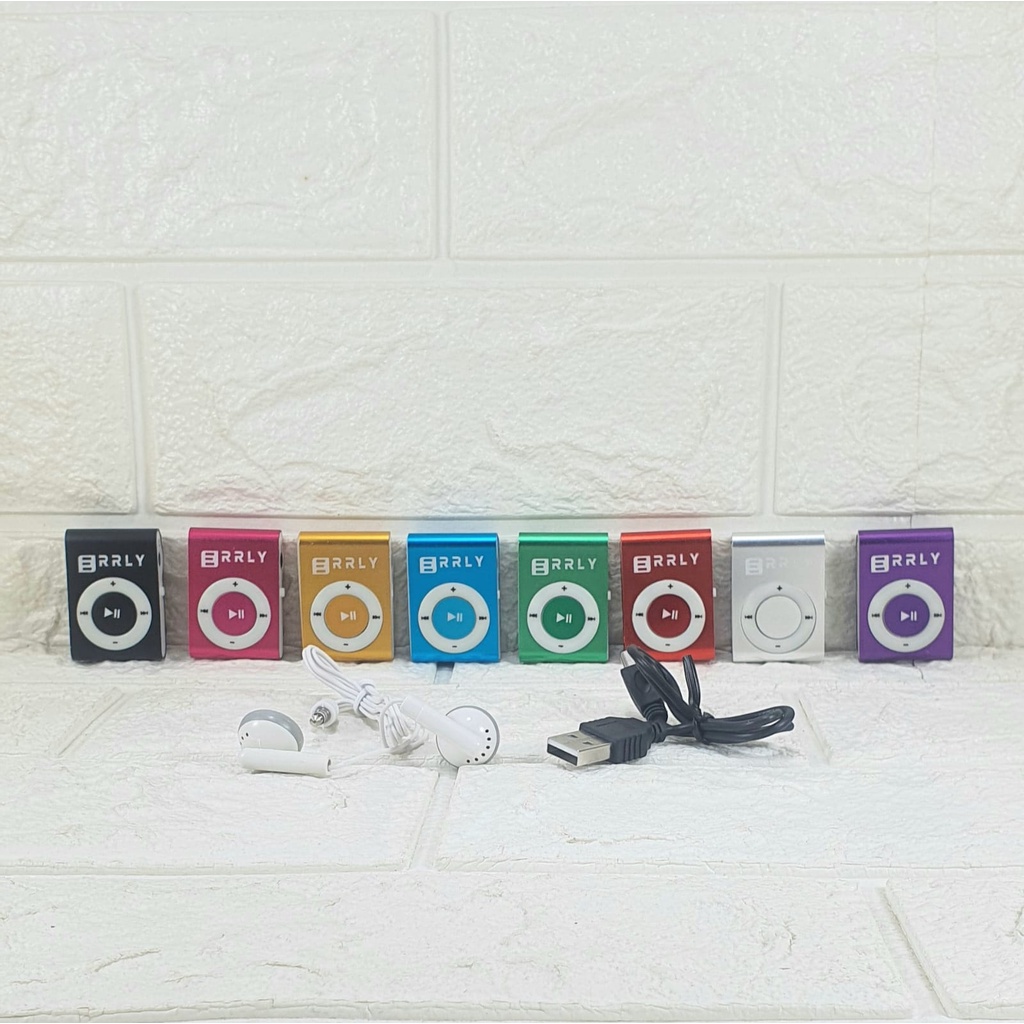 Mp3 Mini Music Player Jepit Slot Memory Micro Sd mp3 Motif Chrome Mp3 Jepit Shuffle Bahan Metal