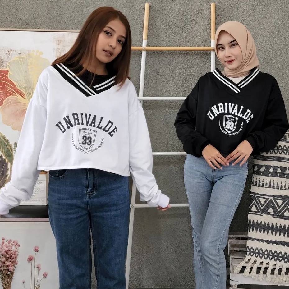 MVP - Unrivalde Crop - Sweater Crop Wanita Kekinian