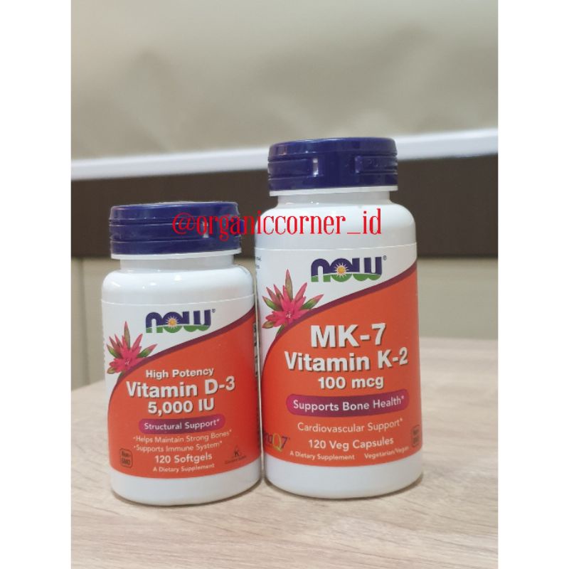 Now D3 5000 IU dan K2 100 mcg Produk Ori 100% USA