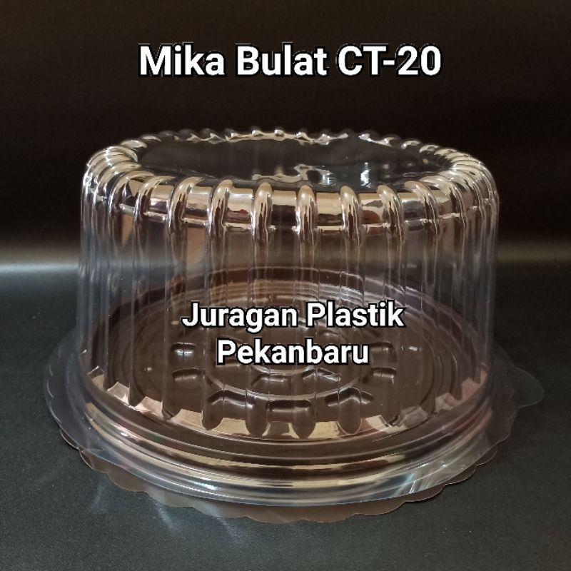 Jual Mika Plastik Bulat Ct 20 Wadah Tray Kue Tart Tumpeng Bolu