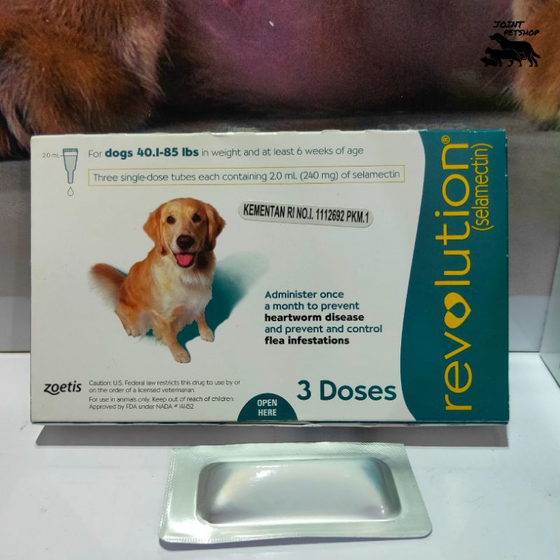 Obat Tetes Kutu Anjing Revolution 40.1-85lbs