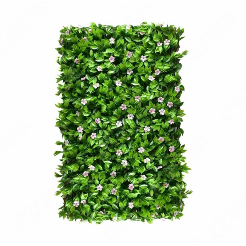 rumput sintetis atau tanaman plastik dekorasi dinding kupu tralis