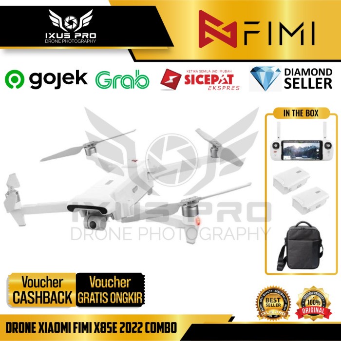 {adenastore} FIMI X8 SE / X8SE 2022 DRONE RC 10KM 48MP 4K 3-Axis Gimbal Camera GPS - TANPA MEMORY CO