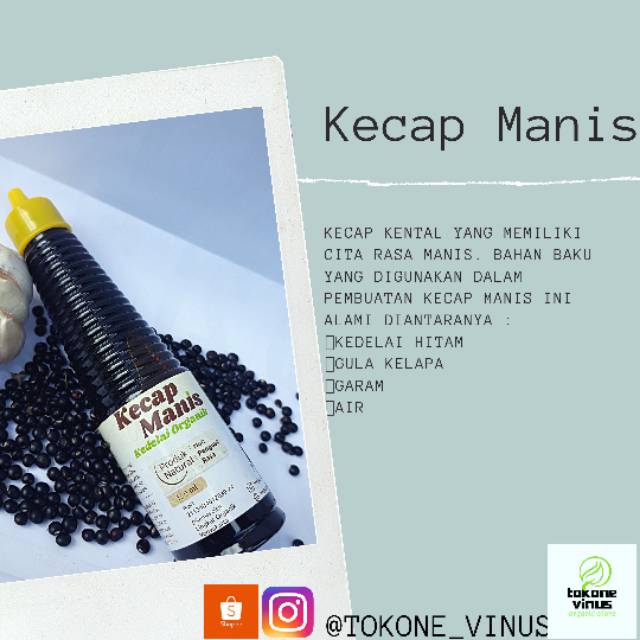 

Kecap Manis Organik 150 ml 《Tanpa Penguat Rasa》