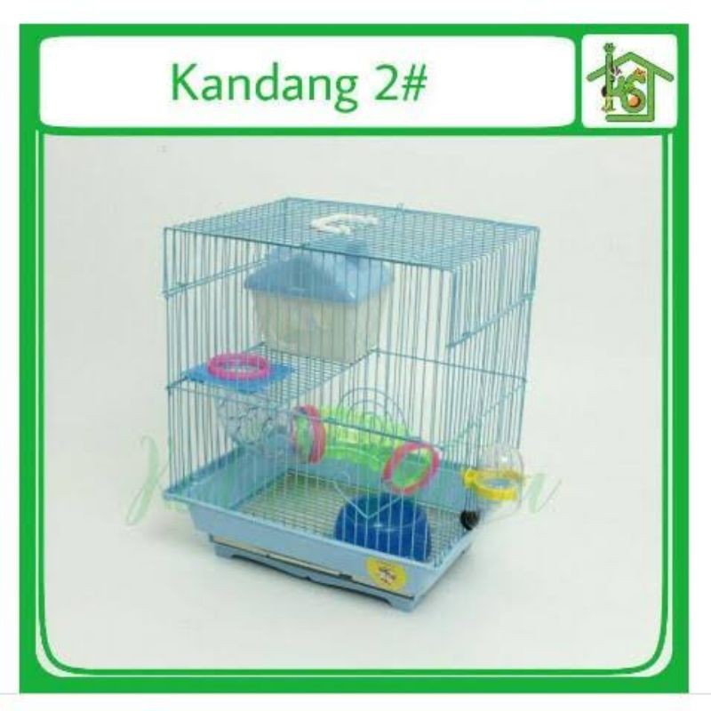 Kandang hamster tingkat susun hamster gerbil jeruji besi set lengkap-Kandang tingkat Lbr