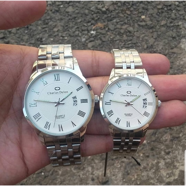 jam tangan charles delon rante couple TGL AKTIF ORI ANTI AIR murah