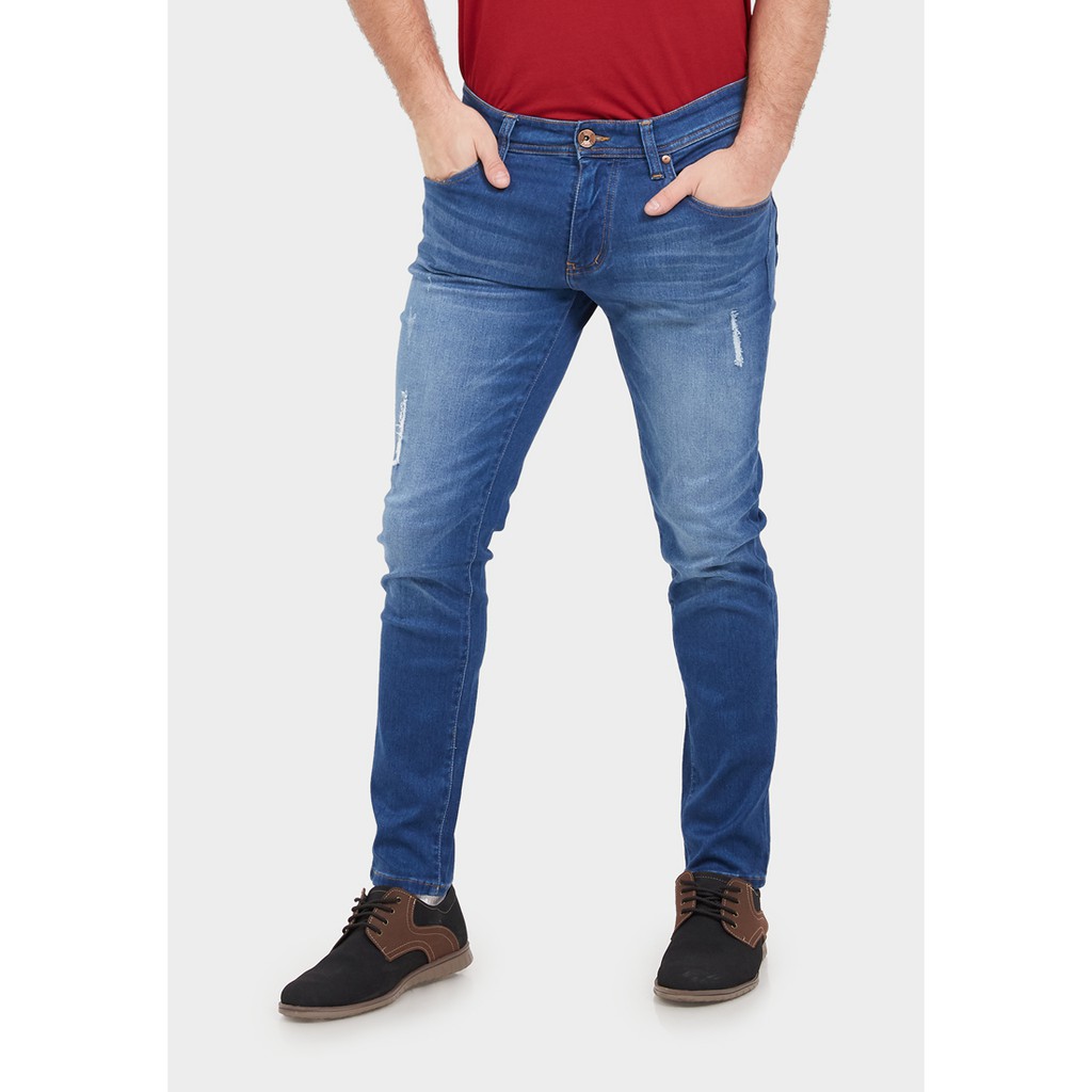 JBBoss Celana Panjang Delta Skinny Jeans Stretch Destroy (Blue) / Ramayana Jatinegara