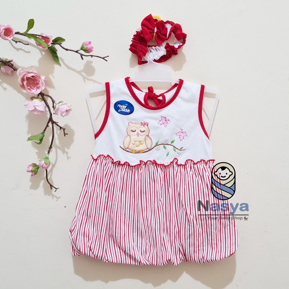 [P-041] Dress Bayi Singlet Pita Lucu (0-6 bulan)