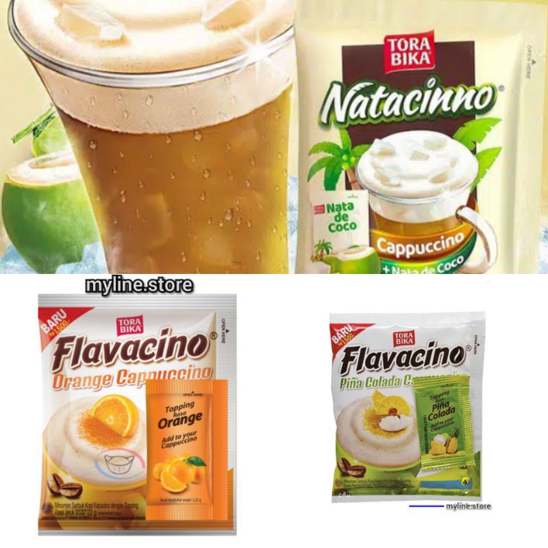 Torabika Flavacino dan Natacinno Sachet Kopi Torabika Flavacinno Torabika Natacino