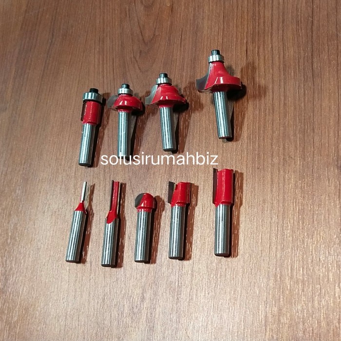 MPR MATA PROFIL SET 9PCS SESUAI GAMBAR AS 1/4 INCH ROUTER 1/4&quot; profile