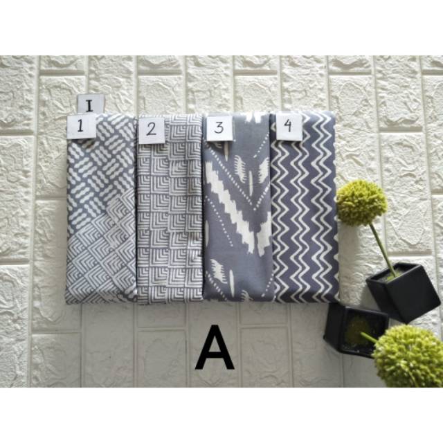 Kain batik cap garutan satu warna pastel, warna abu muda abu tua, batik murah halus (seri abu)