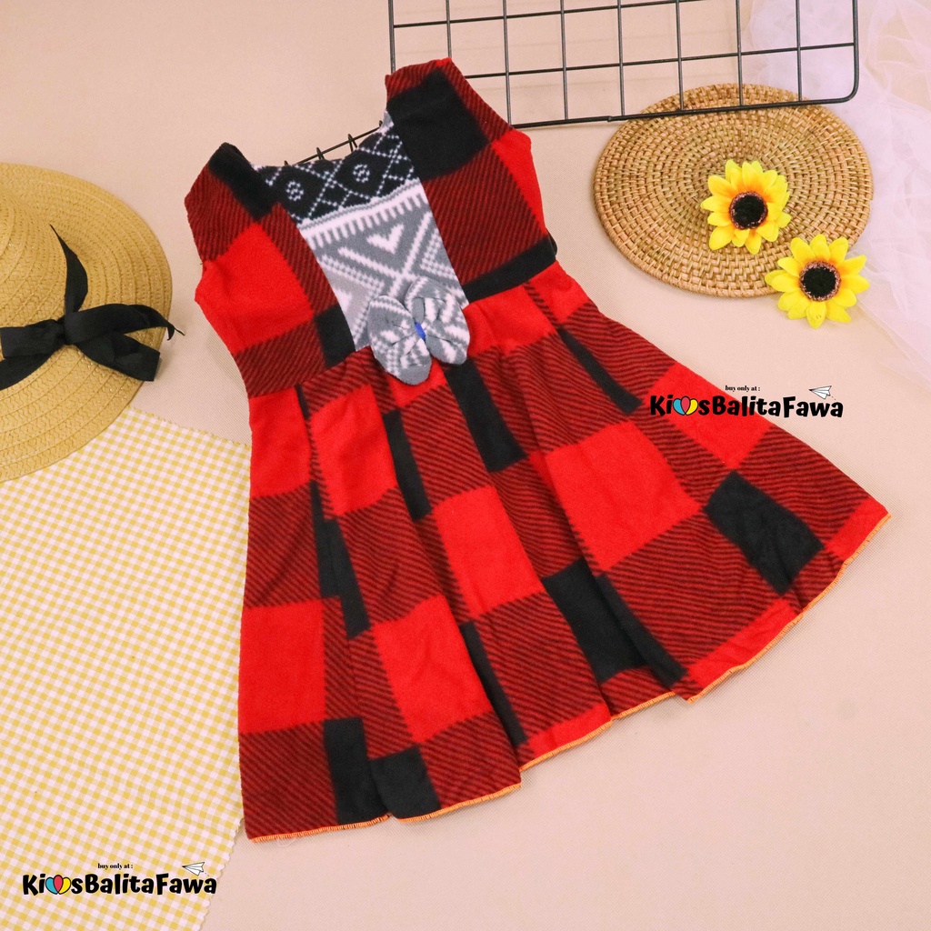 [BLUDRU] Dress Clairine uk Bayi - 3 Tahun / Baju Anak Perempuan Premium Murah Polos Yukensi Adem