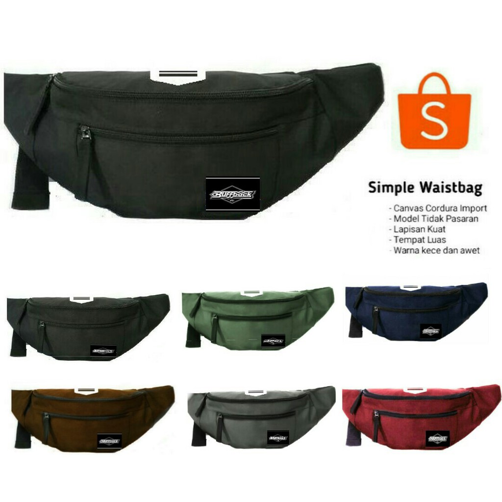 Tas Selempang Waistbag pria dan wanita Original BuffBack ( Ada Lubang EarPhone )