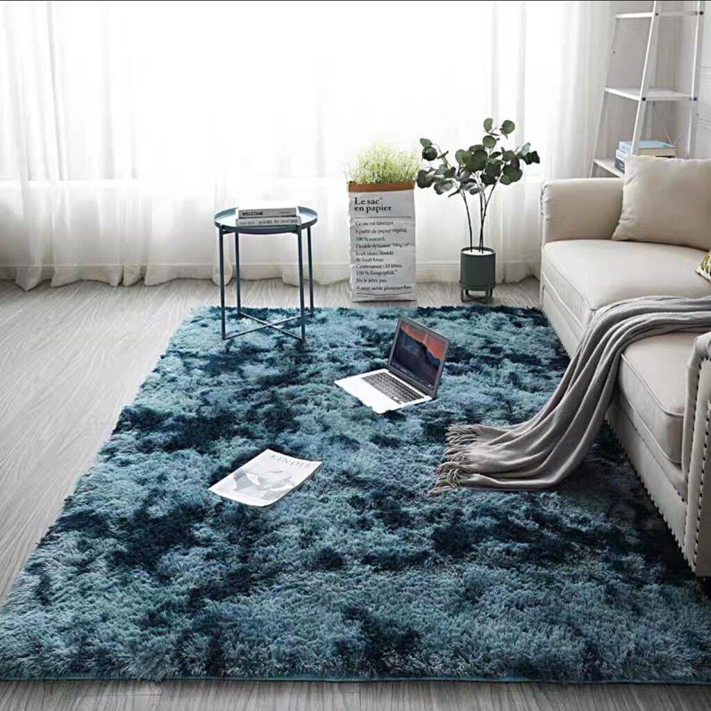 Utama Jakarta Baru - Karpet Bulu Ombre &amp; Motif Warna Uk 200 x 120cm/Karpet Bulu Lantai Anti Slip