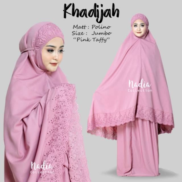 MUKENA KHADIJAH BORDIR WARNA PUTIH