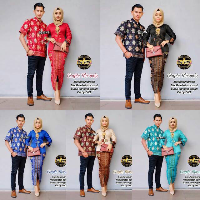 Couple bati model kebaya modern good quality. Sarimbit batik modern kekinian