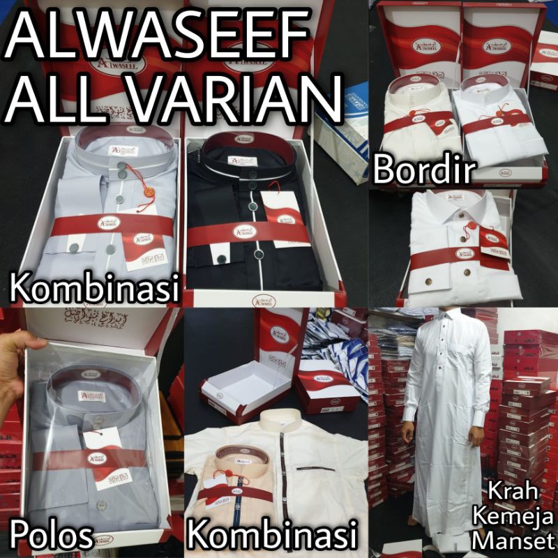 Al Waseef Premium All Varian - Gamis Pria Alwaseef Rethobe Alnoor Daffah Alshiaka Almakky store
