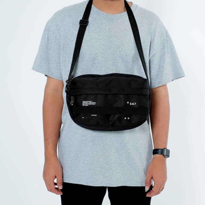 UNKL347 Tas Slingbag Warna Hitam Bahan Cordura NIRT