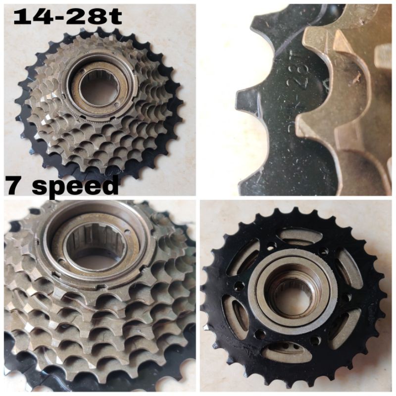 sprocket drat ulir 7 speed freewheel