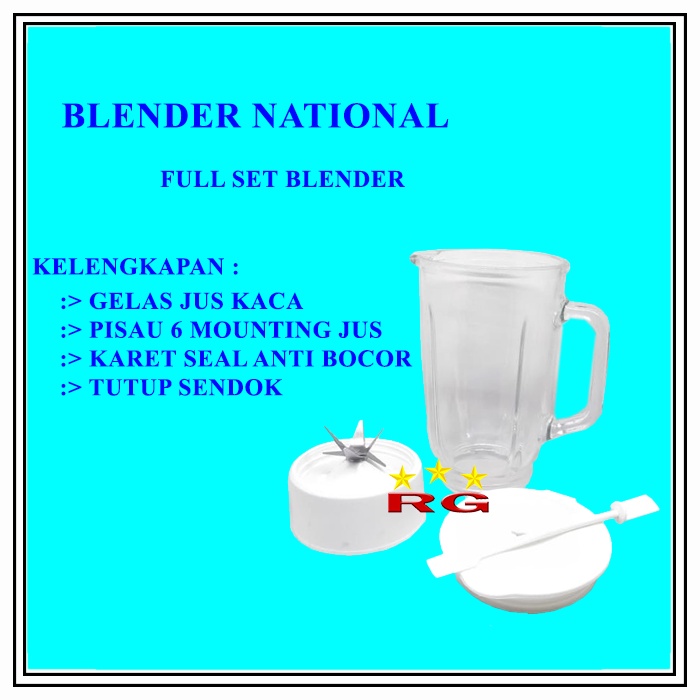 GELAS BLENDER NATIONAL JUS KACA BESAR / GELAS SET BLENDER NATIONAL