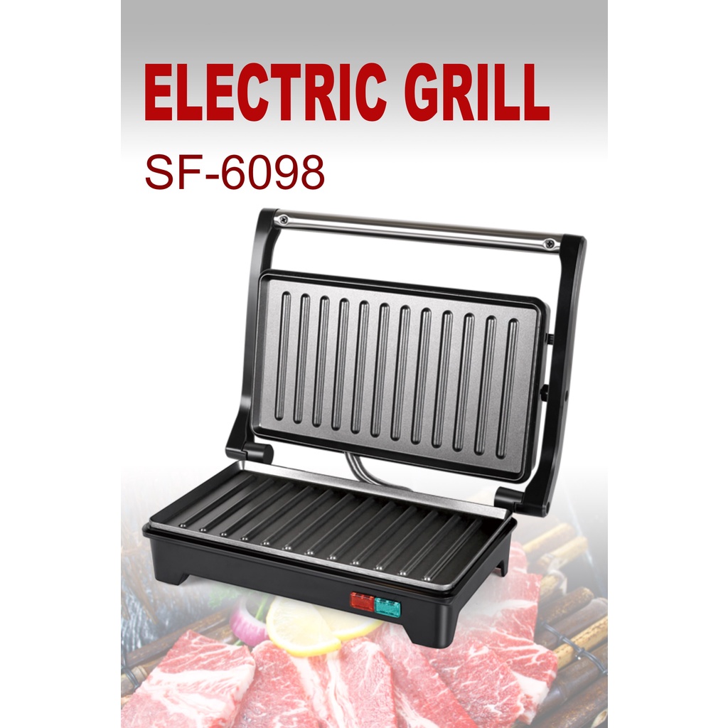 SONIFER Panggangan Daging Electric BBQ Grill 750 W