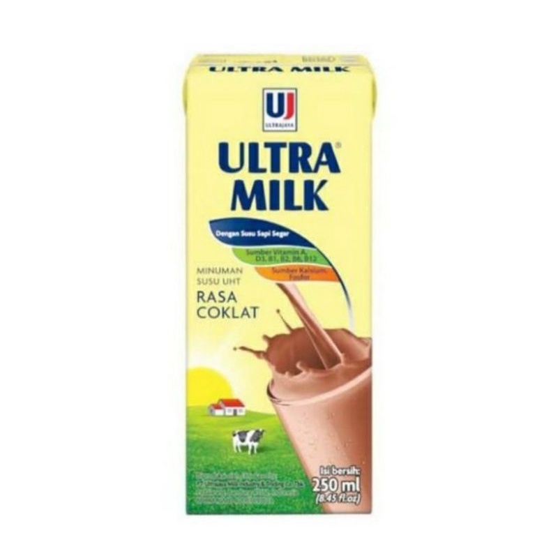 

susu ultra coklat 250 ml satuan