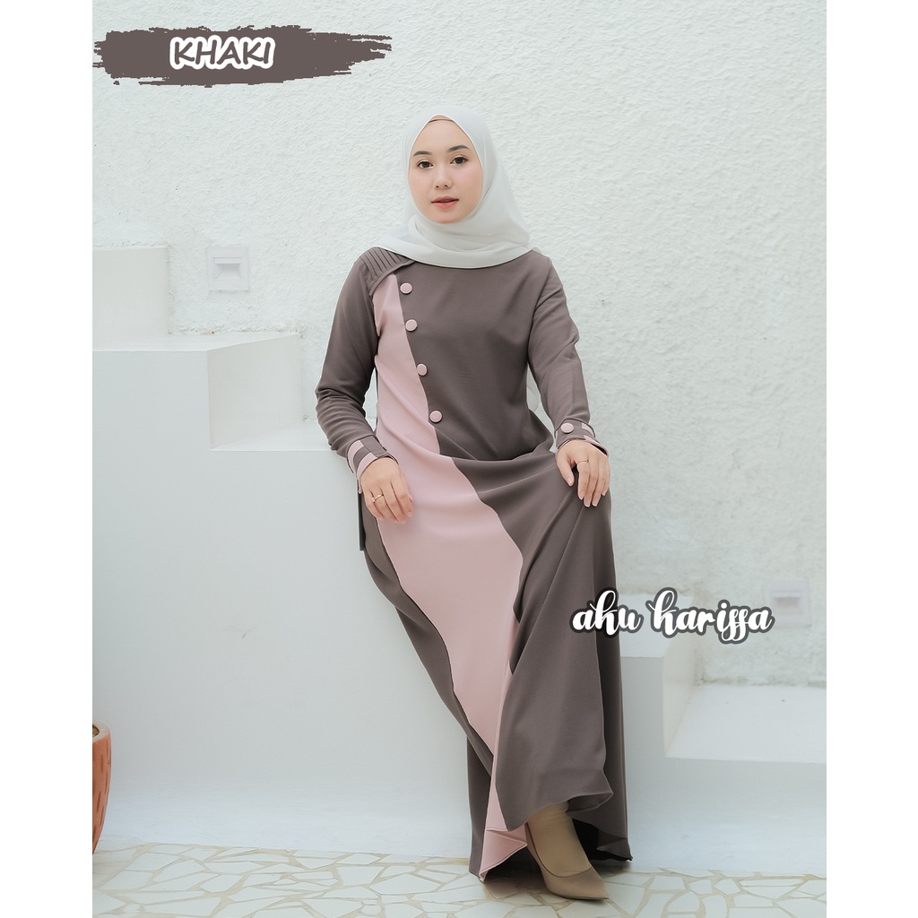 Gamis Aku Karissa Terbaru Fazila Dress Muslim Polos