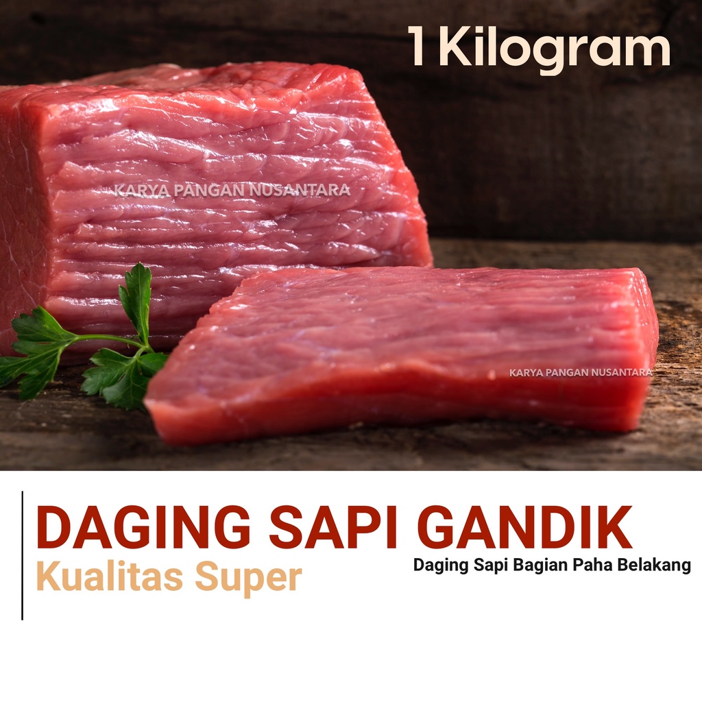 

DAGING SAPI GANDIK 1 KG / BEEF SILVERSIDE / BEEF TOPSIDE 1000 GRAM