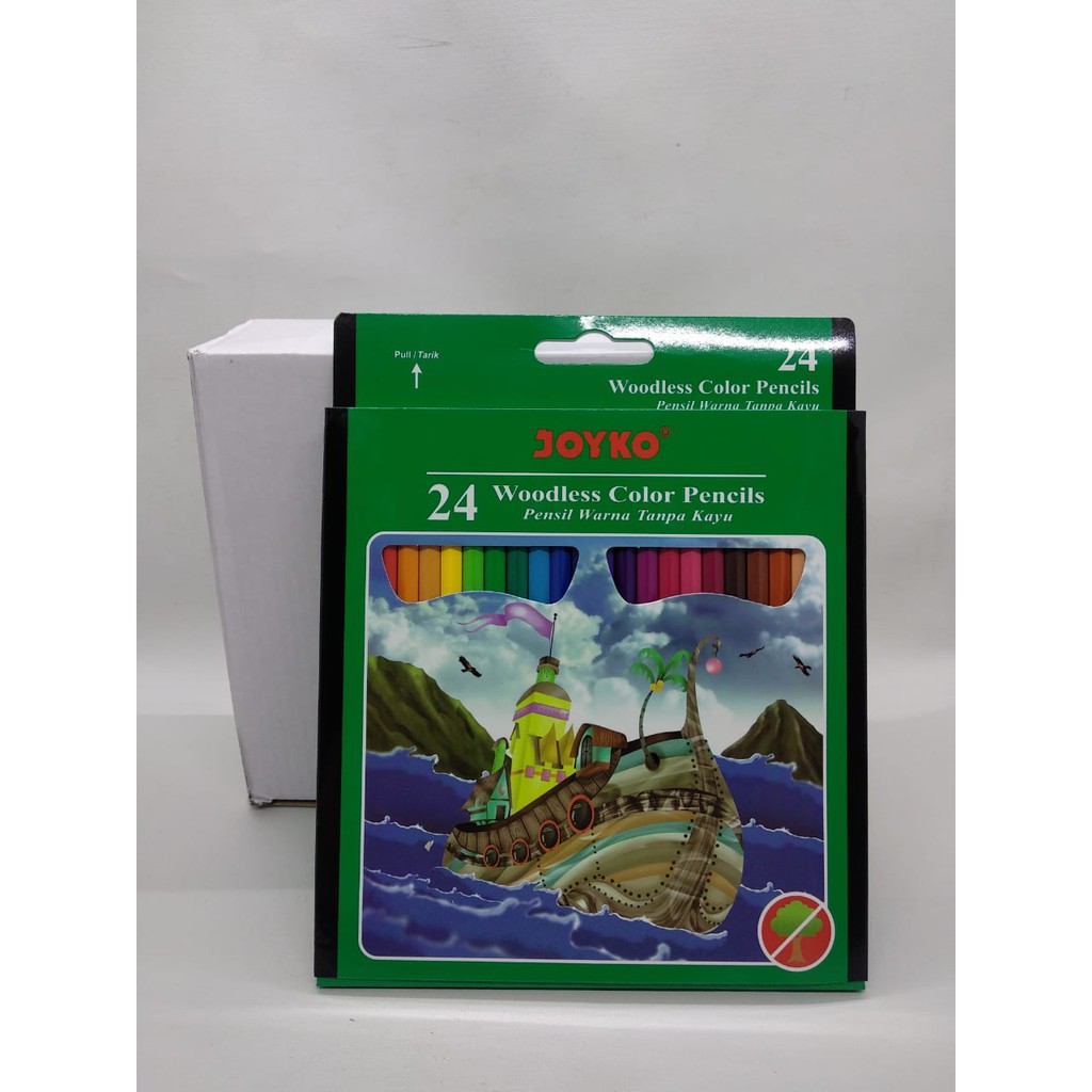 

Pensil warna / Color pencils CP-104 24 warna Joyko