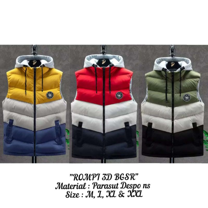 Rompi / Rompi Pria / Jaket Pria / Rompi Anti Air / Rompi Anti Angin / Jaket Parasut / Rompi Motor