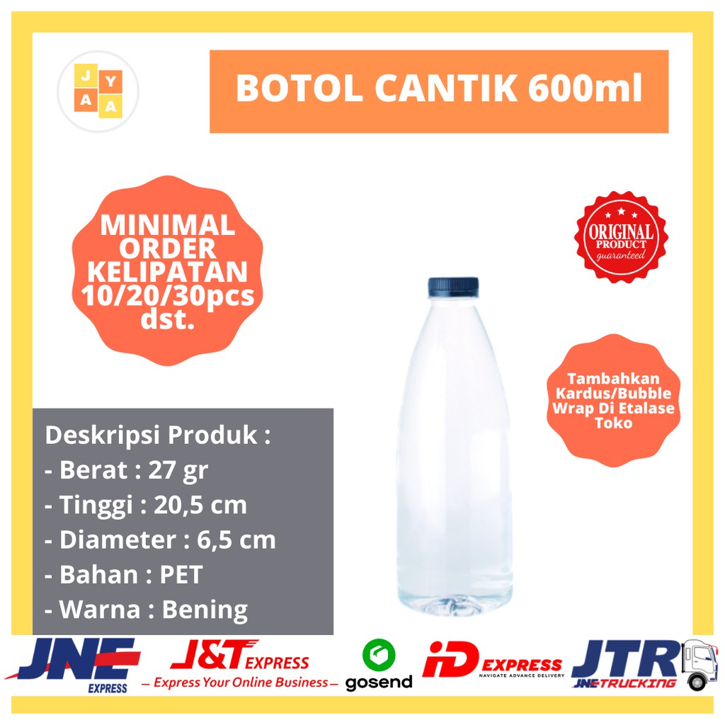 Botol Plastik Cantik 600 ML