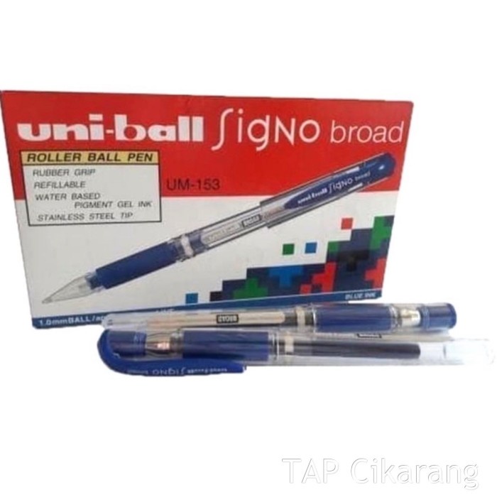 

Hadir Bolpen Pen Biru 1.0 Mm Uniball Signo Broad Roller Ball Um-153 Terlaris