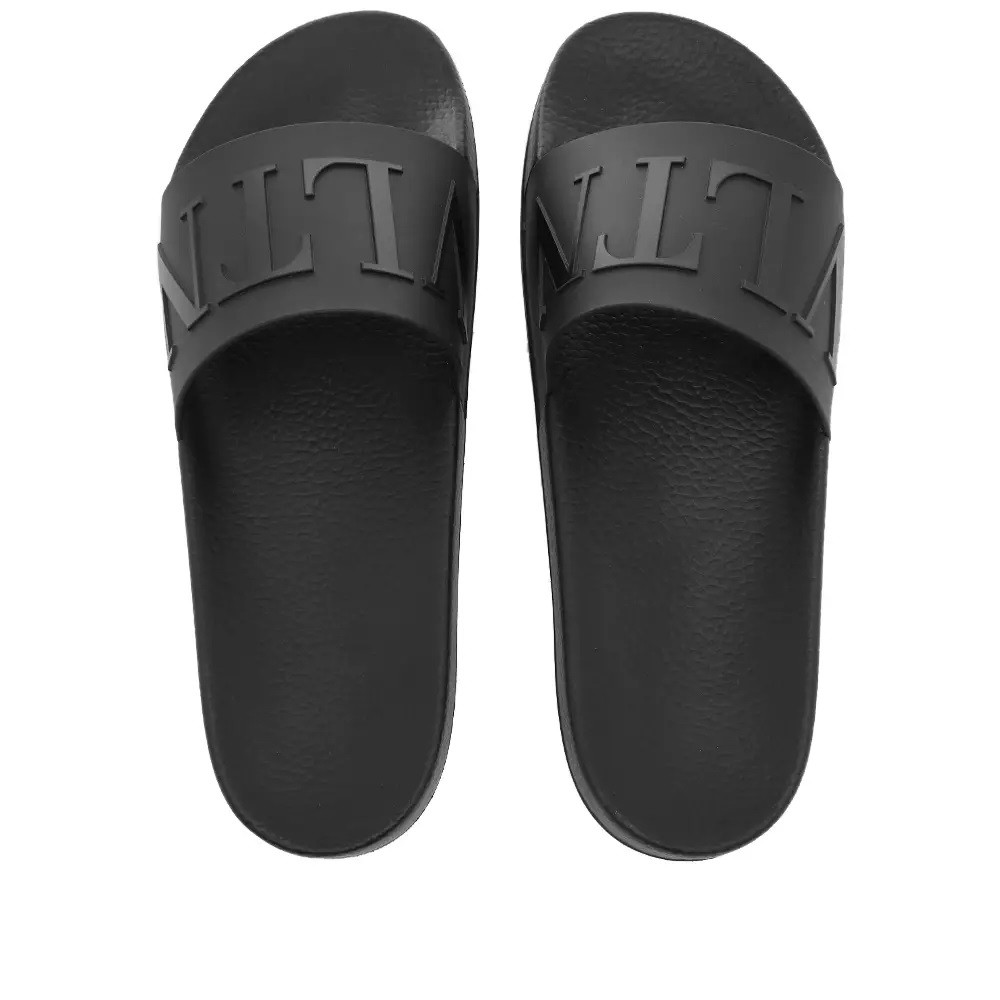 VLTN Slides Black/Black 100% Authentic