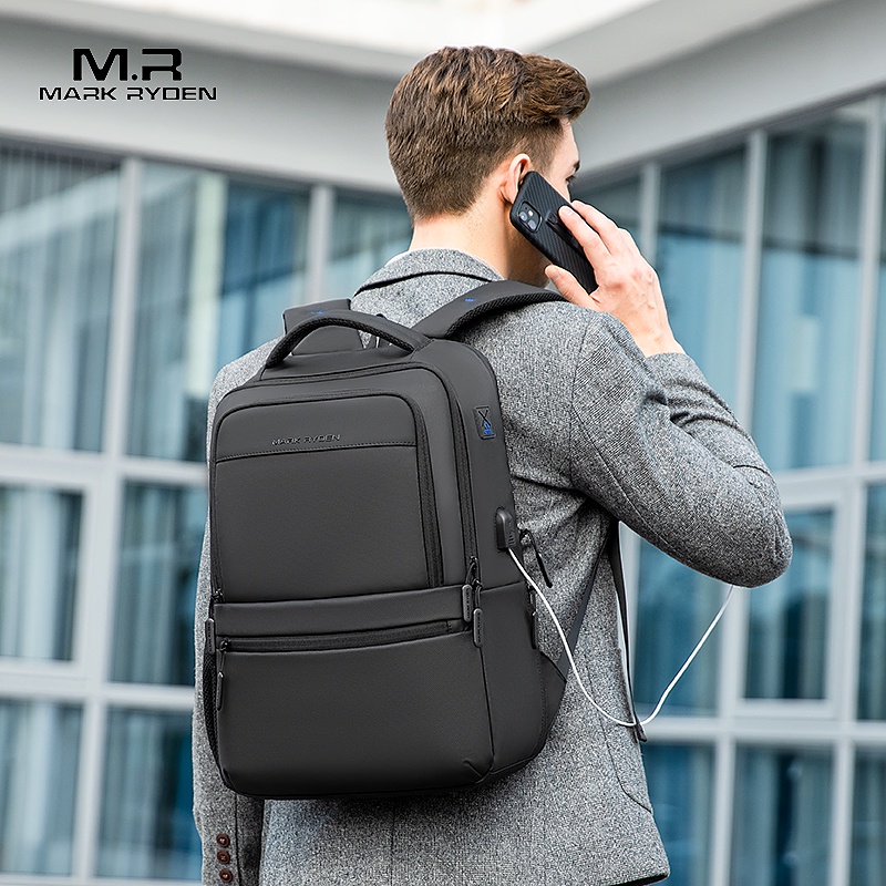 MR9103SJ Tas Mark Ryden Ransel Pria Cowok Laptop 15.6 USB MR9103 SJ