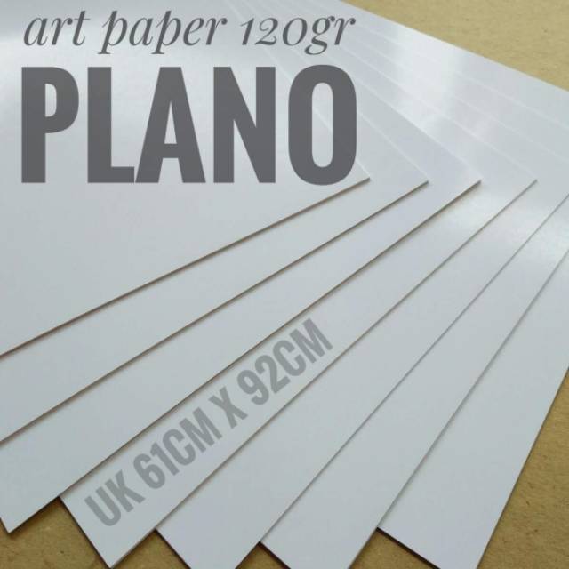 

( 50 Lembar ) Kertas Art Paper 120 Gsm Ukuran Plano / 61cm X 92cm