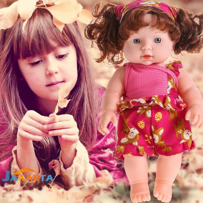Mainan Boneka Bayi Perempuan Reborn Tampak Hidup Bahan Silikon Vinyl Lowienjan24