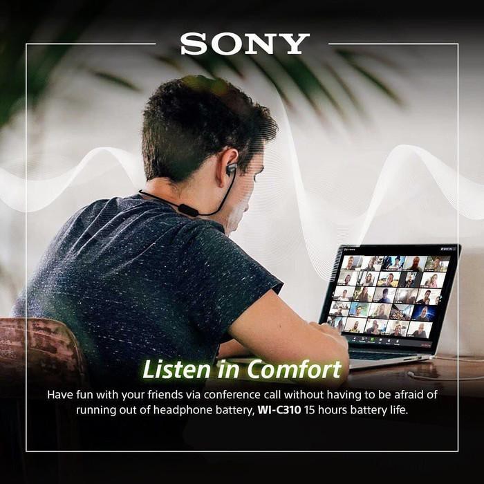 Sony Earphone Wireless In Ear WI-C310 - WI C310 - WIC310 - Garansi Resmi Sony 1 Tahun