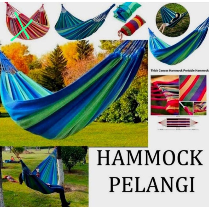 Hammock Pelangi Tempat Tidur Gantung