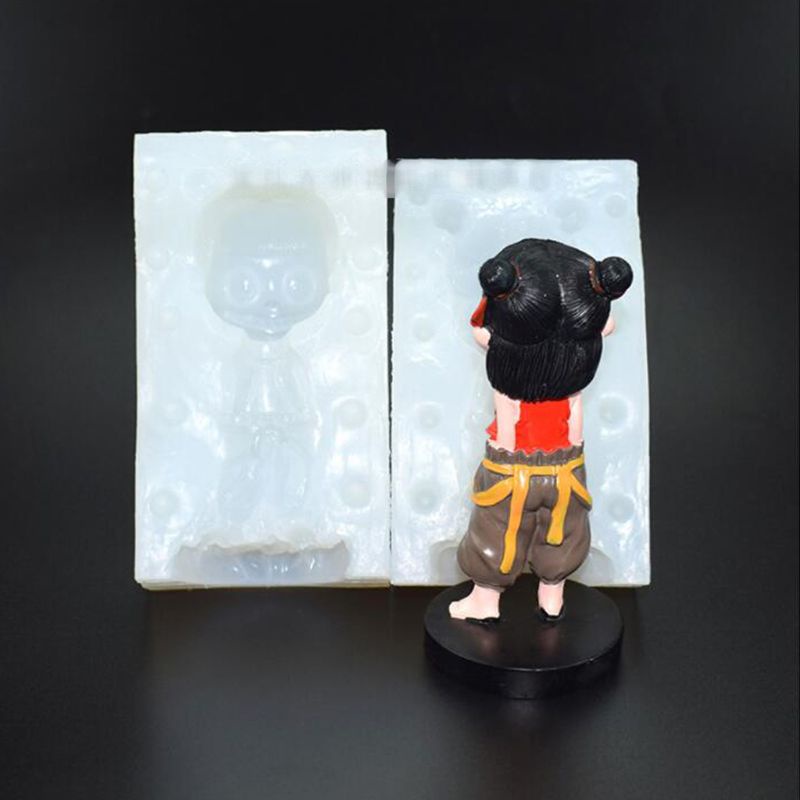 SIY  Cute Cartoon Nataku Chinese Mythical Figure Resin Mold Jewlery Making Model Kit Art Craft