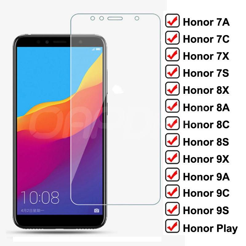 9H Protective Glass For Huawei Honor 7A 7X 7C 7S Tempered Screen Protector Glass Honor 9X 9A 9C 9S 8X 8A 8C 8S Play Glass Film